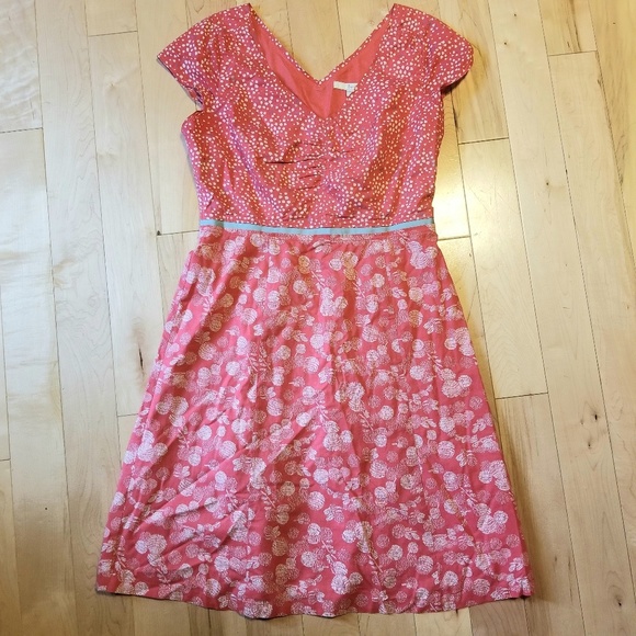 Boden Dresses & Skirts - 👗 Boden cotton mixed print dress w cap sleeves